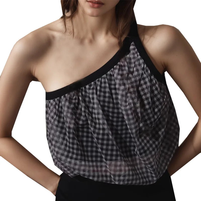 Quick-Drying Yoga Grid Fitness Top Women's Sportswear Moisture Wicking Workout Tank Top