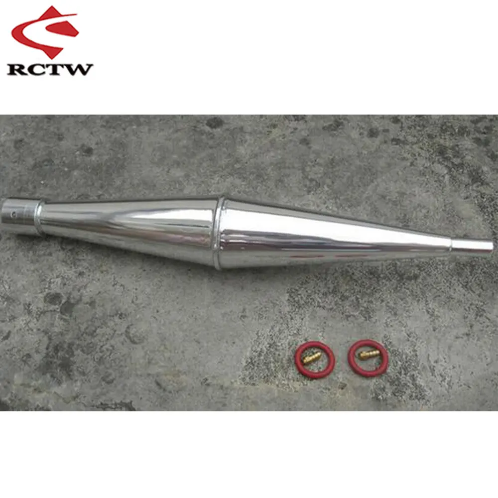 High-Quality Aluminium Tuned Exhaust Pipe or Muffler Silencer Kit for ZENOAH CRRC RCMK QJ Petrol Marine Engine RC Gas Boat Parts