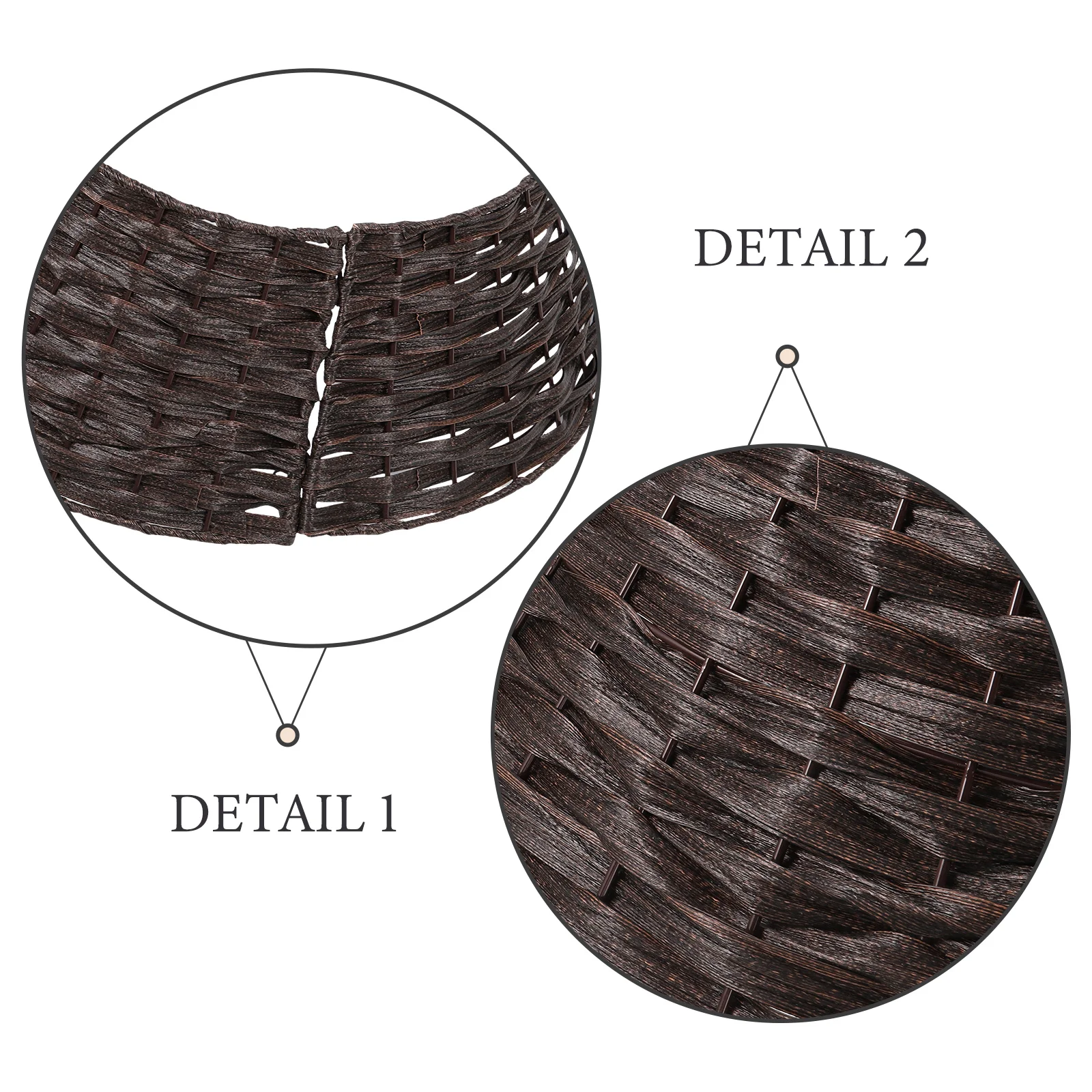 

Christmas Tree Skirt Retro Brown Small Size Decorative Cover Stand Artificial Trees Farmhouse Style Christmas Room Decor