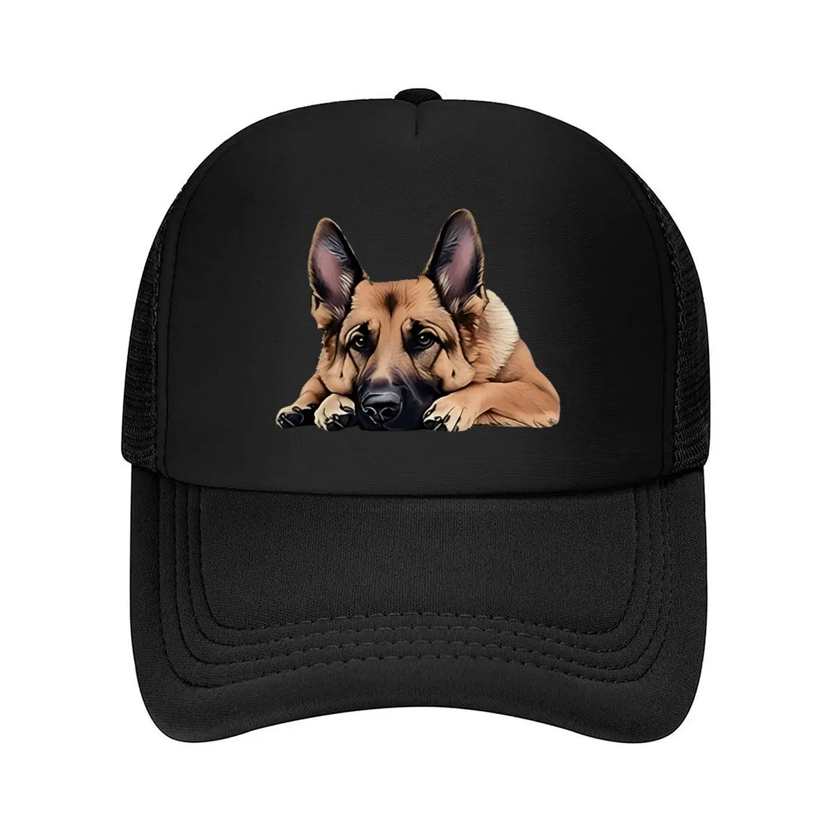 German Shepherd Dog Print Baseball Cap - Adjustable Hat, Lightweight Outdoor Sports & Daily Wear, Ic 2026 Mesh Baseball Cap