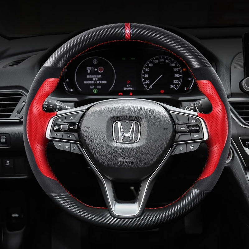 

Оплетка на руль из микрофибры для Honda Accord 10 (2018-2022), Odyssey (2021-2026), City (2023-2025), ручная прострочка