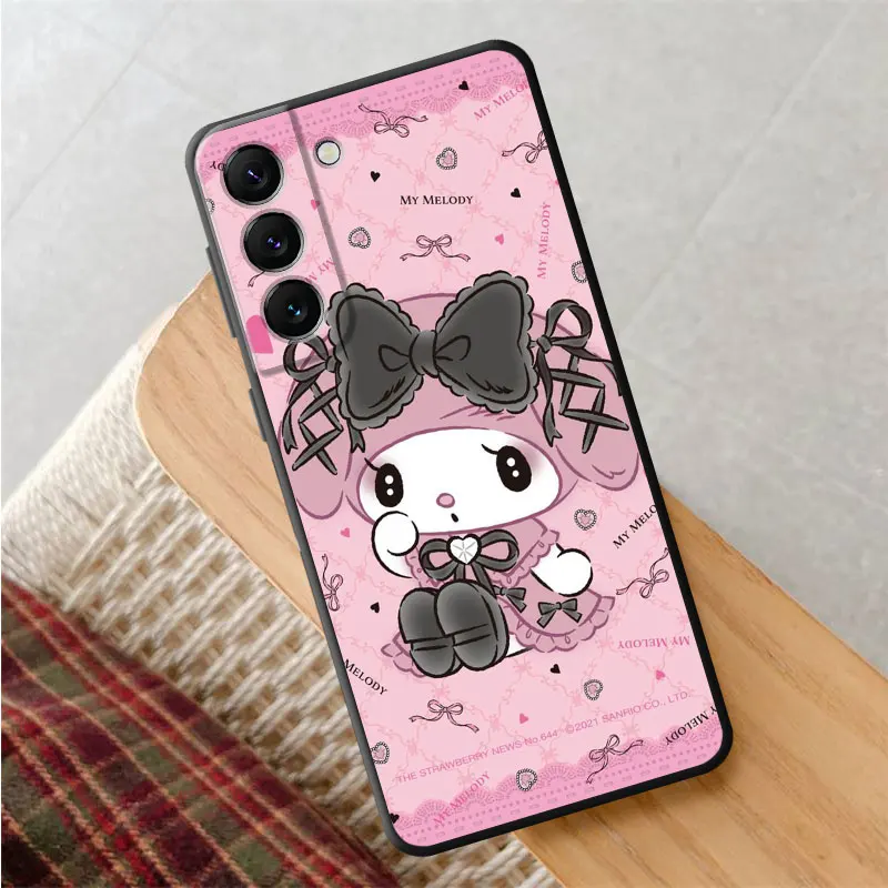 Wear A Bow Kuromi And My Melody Phone Case for Redmi Note 11 10 12 Pro 10 9 9S 8 for redmi 10C 12C 9A 9C Silicone Cover