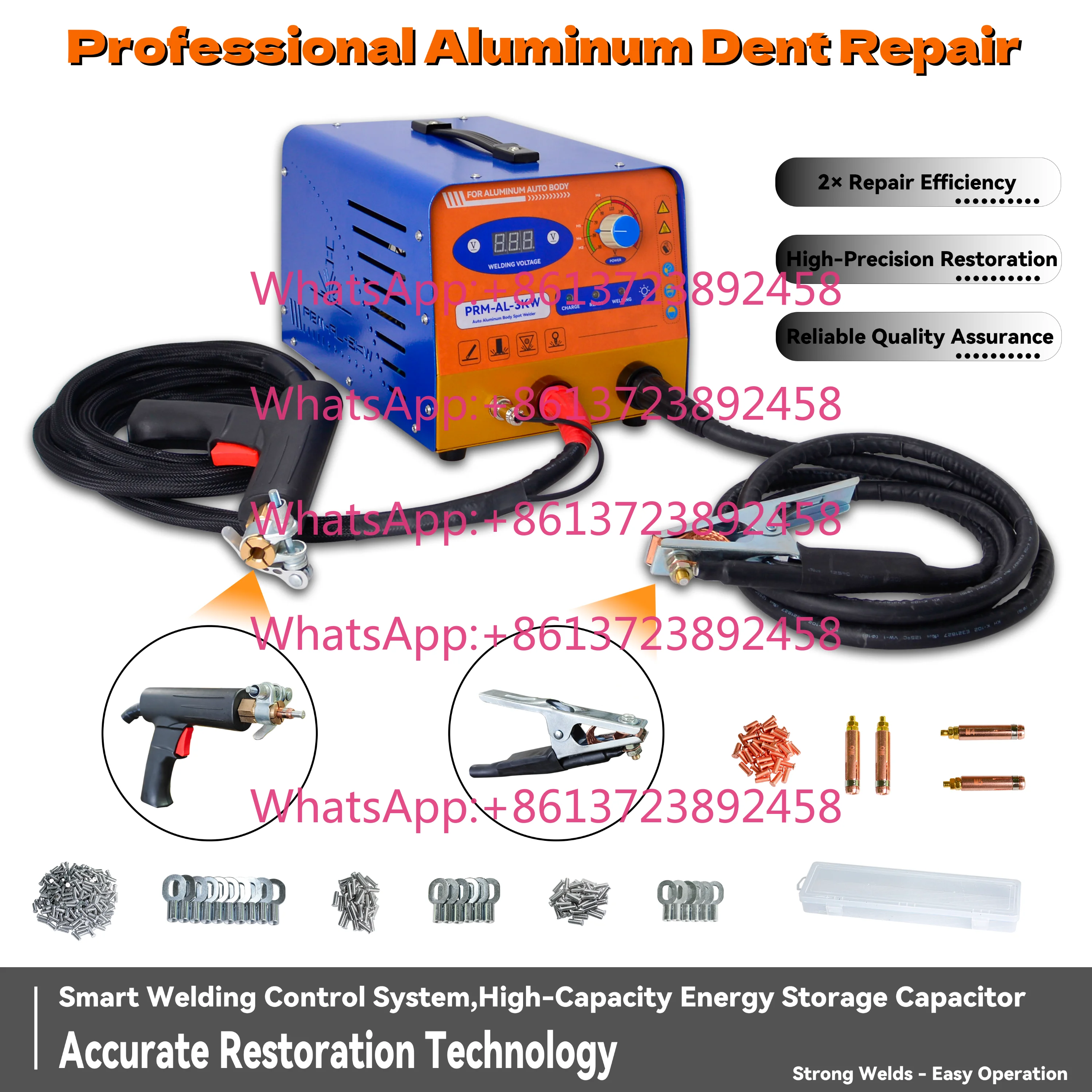 PRM-AL-3KW Aluminum Dent Repair System - 11000A Peak Current, Small Heat-Affected Zone for Automotive Panel Pulling