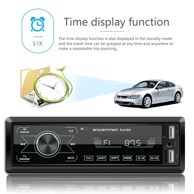 1 DIN Car Stereo Audio Automotivo Bluetooth With USB USB/SD/AUX Card In-Dash Autoradio FM MP3 Player PC Type:ISO-M10