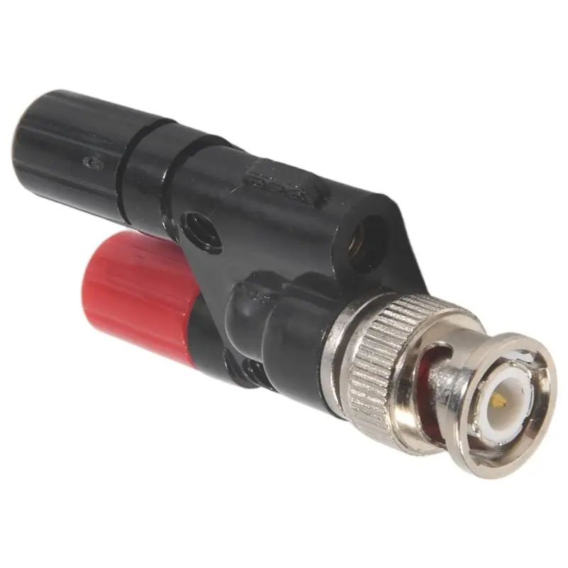 ABFU-BNC Plug 4Mm Banana Plug Splitter Connector BNC Male Plug To 2 X 4Mm Banana Female Jack Socket Adapter