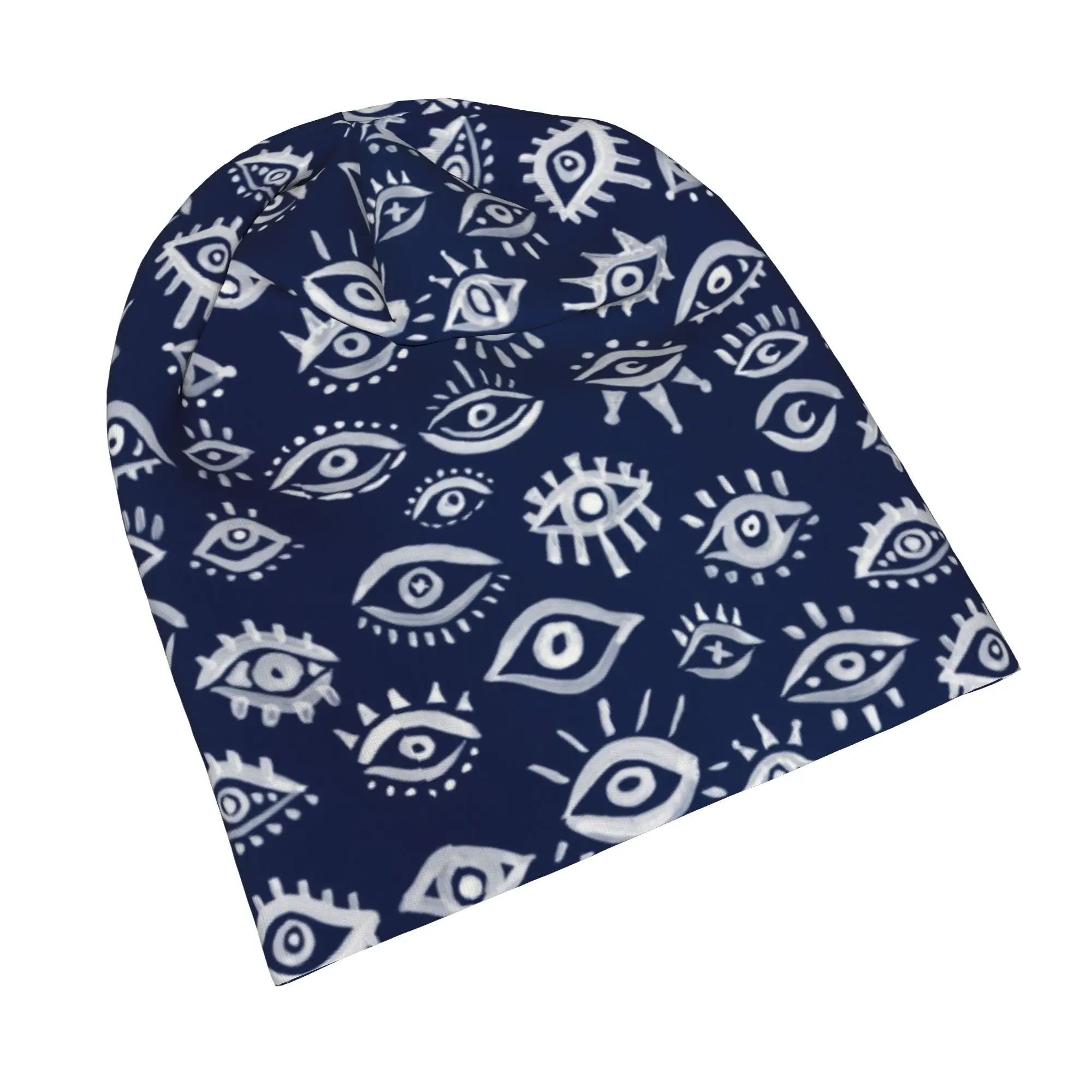 Mystic Eyes Bonnet Hats Autumn Winter Street Skullies Beanies Hat Evil Eye Blue Nazar Boho Spring Thermal Elastic Cap