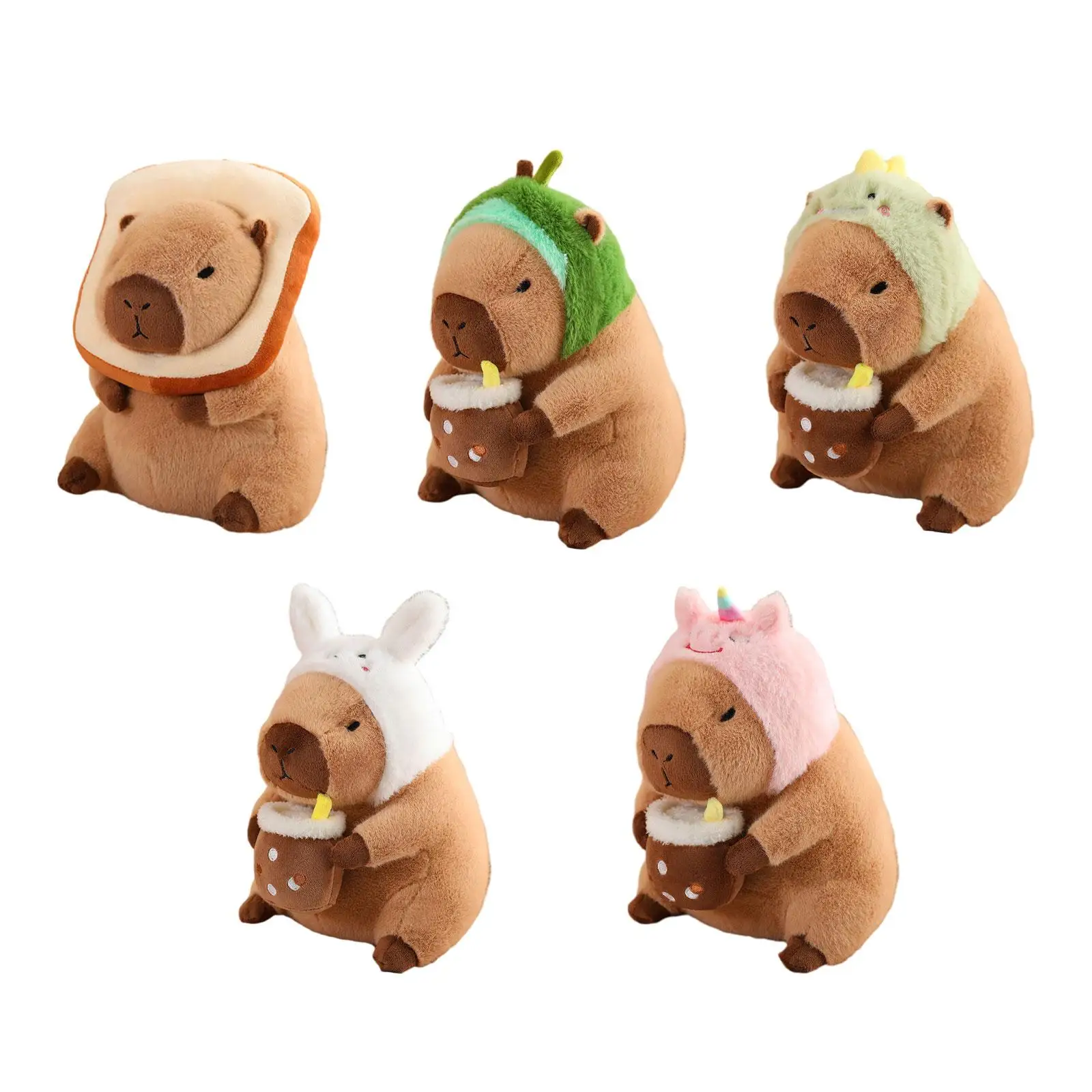 Cute Capybara Stuffed Animal Plush Capybara Doll Cartoon Plush Animal Home Decor Capybara Plush Toy for Kids Gifts Teens