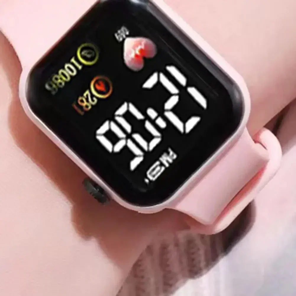 Montre de sport intelligente étanche pour enfants, affichage numérique LED, montre électronique universelle pour enfants, fitness