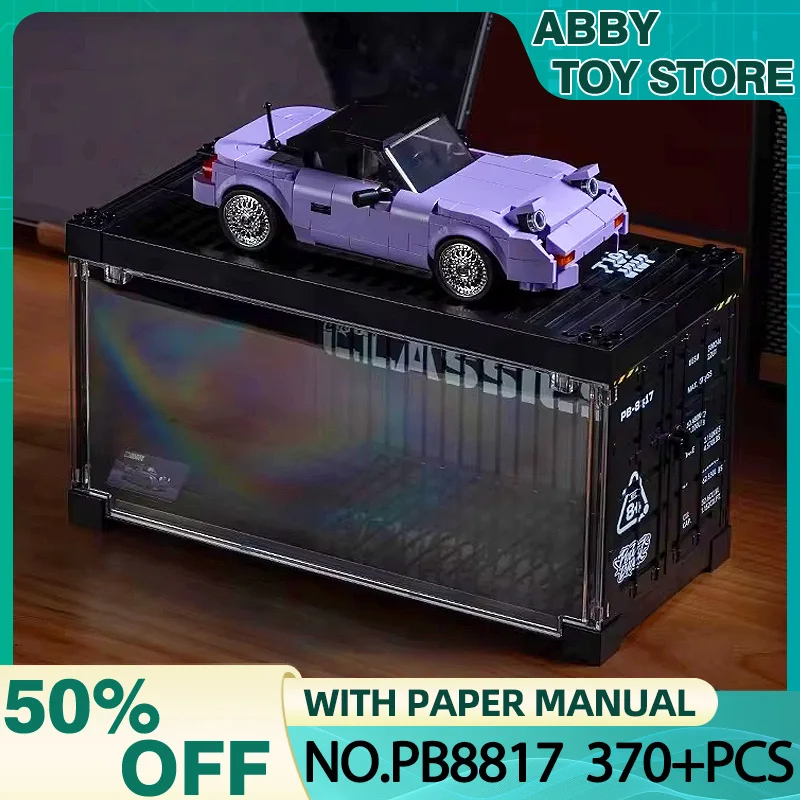 

MOC PB8817 Technical Speed Champion Racing Car Model Camper Container Building Block Brick Assembly Toys Kids Christmas Gifts