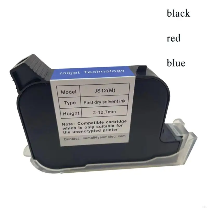 B0KF Solvent Cartridge JS12M Thermal Handheld Printer Cartridge 600DPI