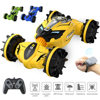 Q150 4WD Amphibious RC Car Toy 2.4G Remote Control Cars RC Watch Gesture Sensor Rotation Twist Stunt Drift Vehicle Children Toys