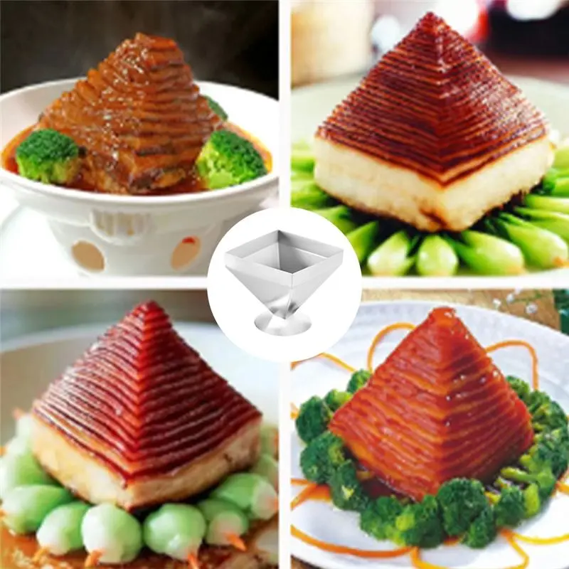 

REST квадратная форма для мяса-пагода из нержавеющей стали, форма для формования салатных блюд, жареного риса, кухонные инструменты для посуды в отеле