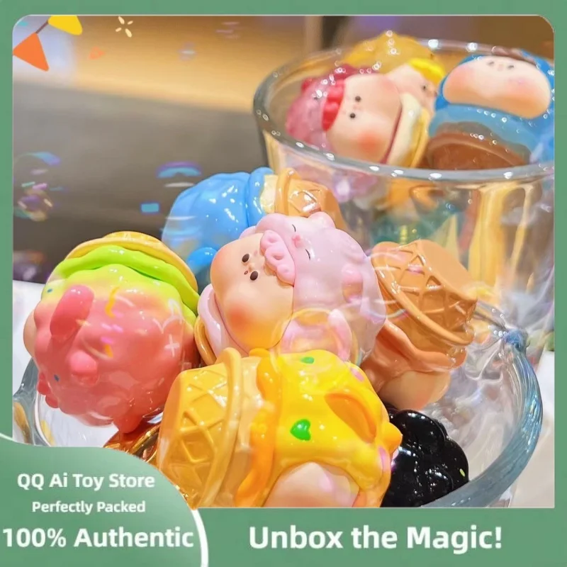 本物の Dudu 動物アイスクリームミニ置物シリーズブラインドボックスかわいいおもちゃグッズトレンディなおもちゃ素敵な人形サプライズギフト