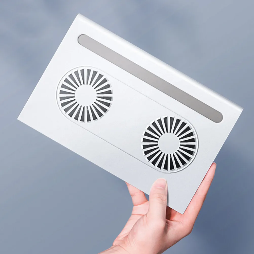 Laptop Cooler Stand Dual 3800 Fans Triangle Structure Stable Non-Slip Silicone Laptop Cooling Rack Notebook Pc Holder
