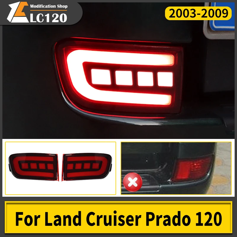 

For 2003-2009 Toyota Land Cruiser Prado 120 Bumper Light Modification Lc120 Stop Lamp Taillight Assembly Accessories