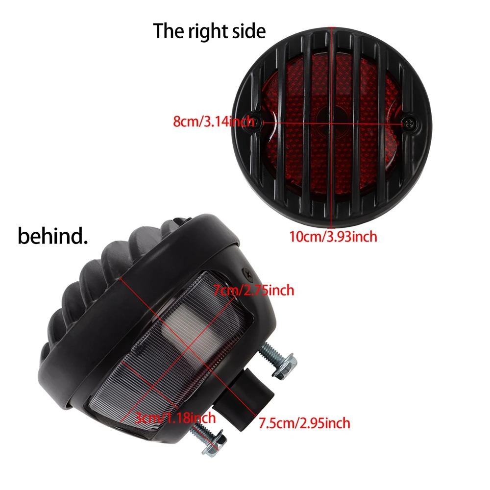 Universal Motorcycle Side Mount Tail Light Rear Stop Light Do Not With License Plate Bracket Holder