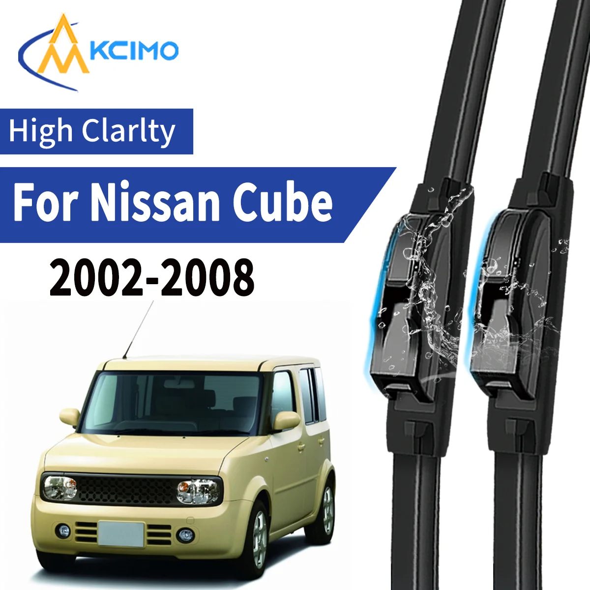 

2pcs Car Front Wiper Blades For Nissan Cube 2002-2008 Windscreen Windshield Wipers Silent Rubber Auto Accessories Replacement