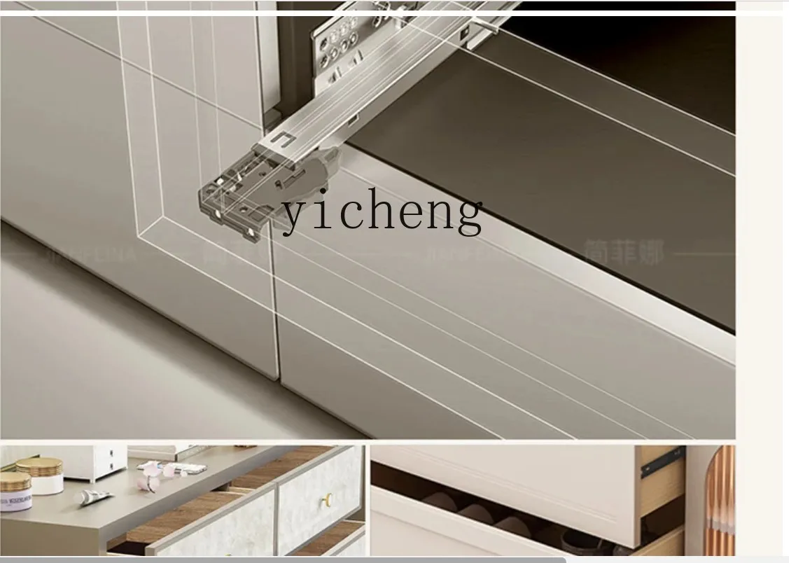 

ZYA dresser storage cabinet integrated bedroom dresser end solid wood retractable corner makeup table desk decoration
