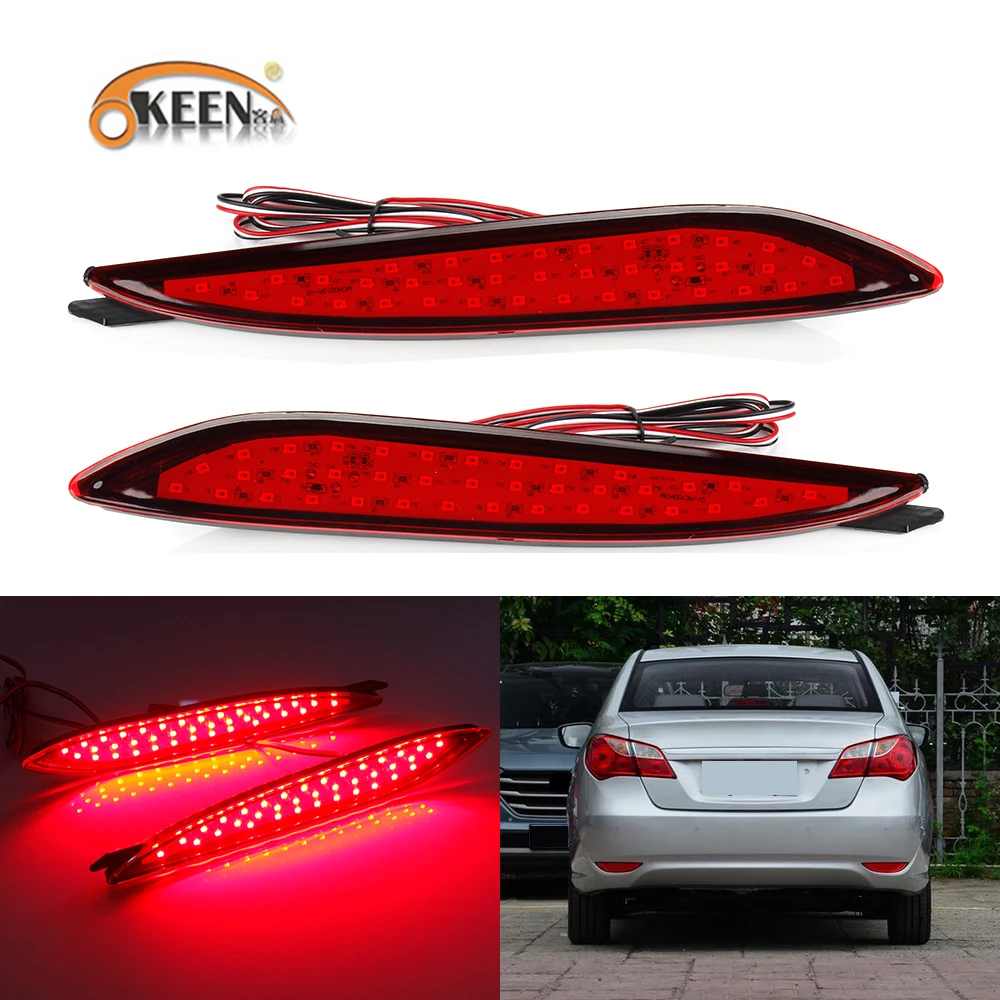 

Светодиодный отражатель заднего бампера автомобиля, задний фонарь, стоп-сигнал, дневные ходовые огни, сигнальный фонарь, Hyundai Elantra 2012-2013