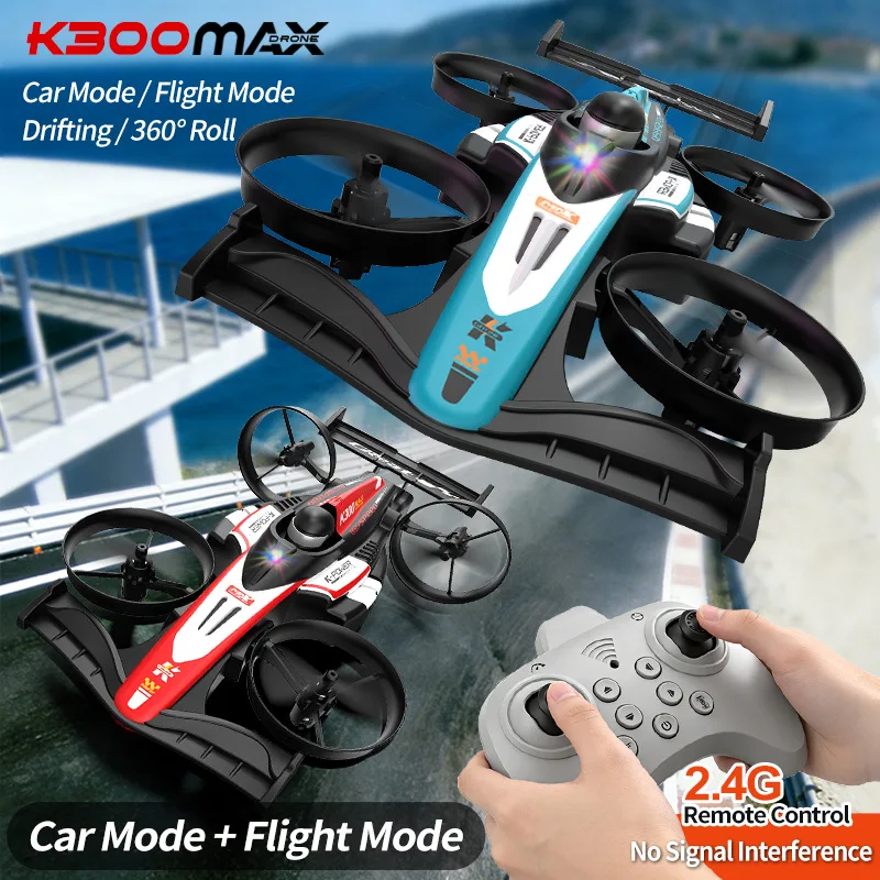 

K300MAX Remote Control Drone RC Stunt Car Air Ground Dual Mode 2.4G No Signal Interference 360 Roll Drifting Aircraft For Kids