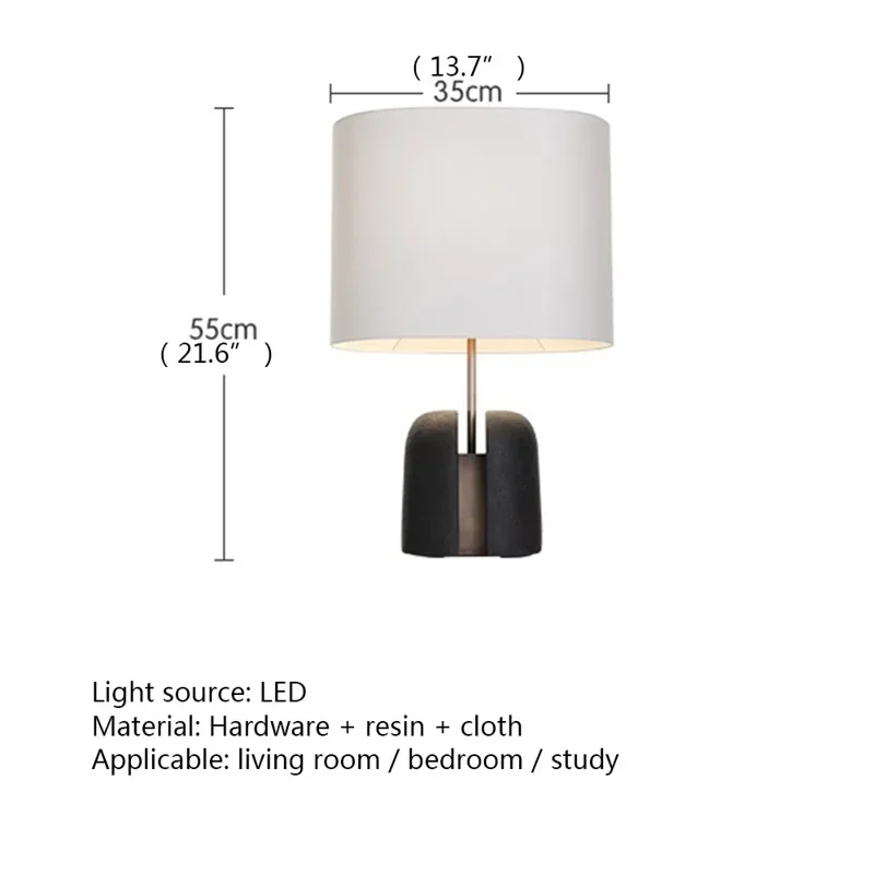 PLLY Nordic Simple Table Lamp Retro Modern LED Desk Lighting Decorative for Home Bedside