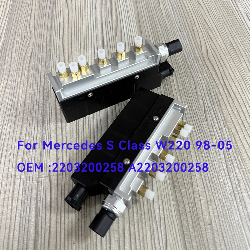 

1pcs OEM Quality Air Suspension Compressor Solenoid Valve Block 2203200258 For Mercedes Benz S Class W220 S320 S350 RAPA 98-05