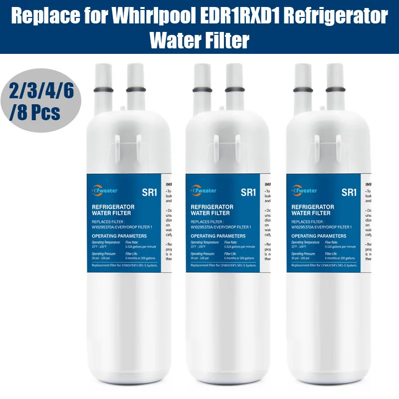 Refrigerator Water Filter Compatible with W10295370A, W10295370W10276924,W10291030,WRL767SIAM,WRS322FDAB,WRS325FDAB Replacement