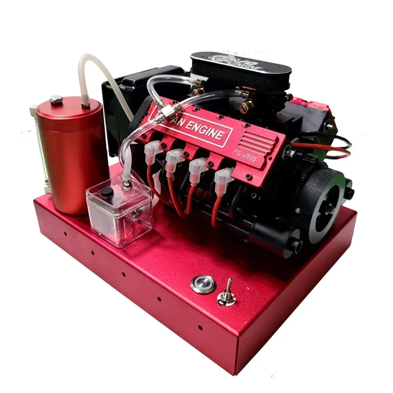 V8 Engine Model Methanol Version V8 Mini Engine Model FS-V800 Complete Set of Finished Metal Toy Gifts
