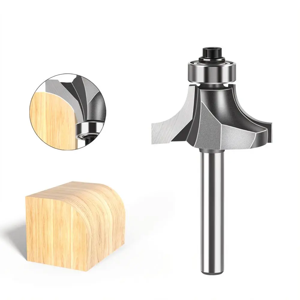 For Furongjincheng Woodworking Round Over Milling Cutter Router Bit Trimmer Wood Edge Shaping Precise Carpentry Tool