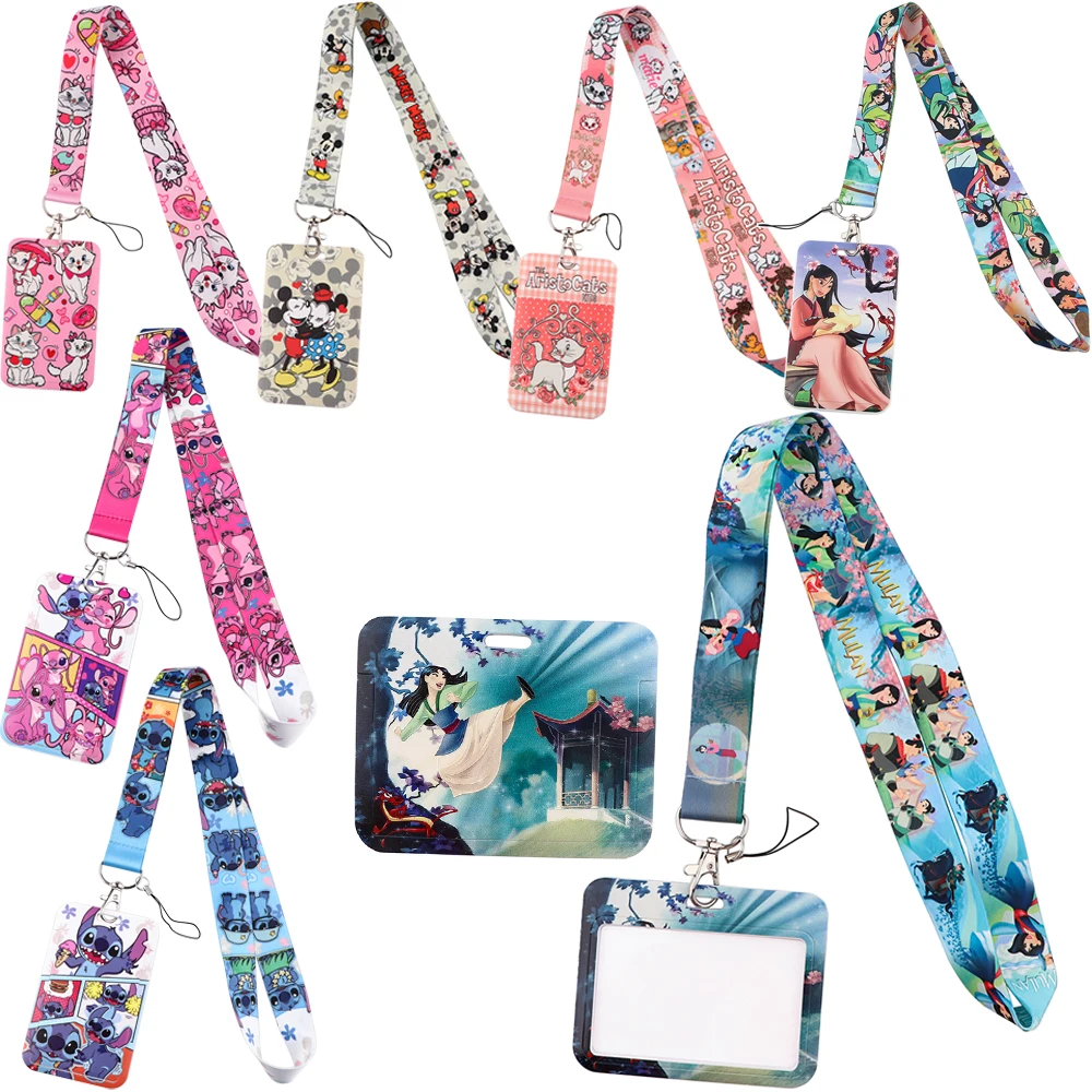 

Stitch Cartoon Neck Strap Lanyard for Keys Keychain Badge Holder ID Credit Card Pass Hang Rope Mobile Phone Charm Accessories