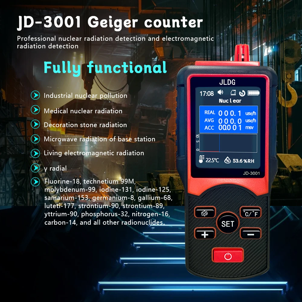 Popular JD-3001geiger counter radiation electromagnetic testers measures radioactive substances