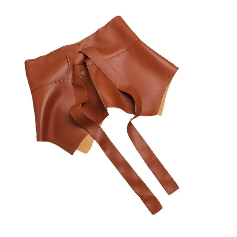 Y88A pu เอว cincher peplum เข็มขัดเข็มขัดเข็มขัดที่สง่างามที่สง่างาม