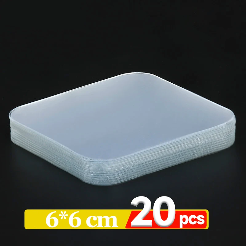 Transparante dubbelzijdige plakband Nano-gelpads Supersterke, robuuste wasbare kleverige patch voor aan de muur ophangen en montage