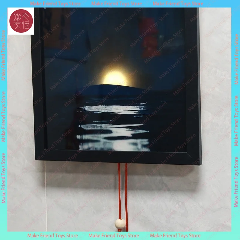 Kinetic Moon Move Wall Lamp Adjustable Dual Pull Ropes Night Light Moves With The Sun Bedroom Decorative Wall Light Gift