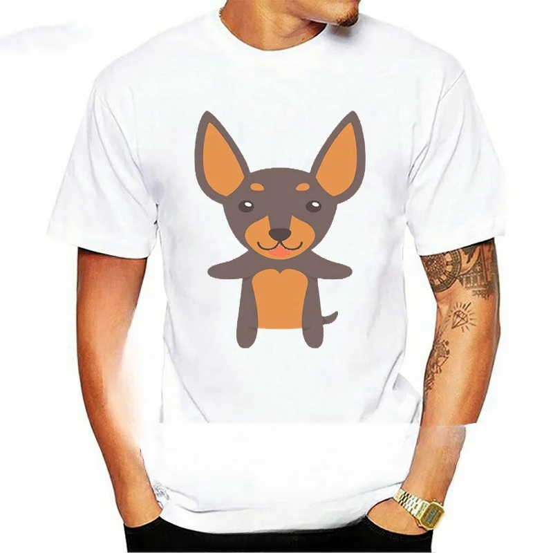 2024 Fashion Men T shirt Miniature Pinscher T Shirt Zwergpinscher Min Pin 100% Cotton men  Hot Sale New Arrival Crewneck Male