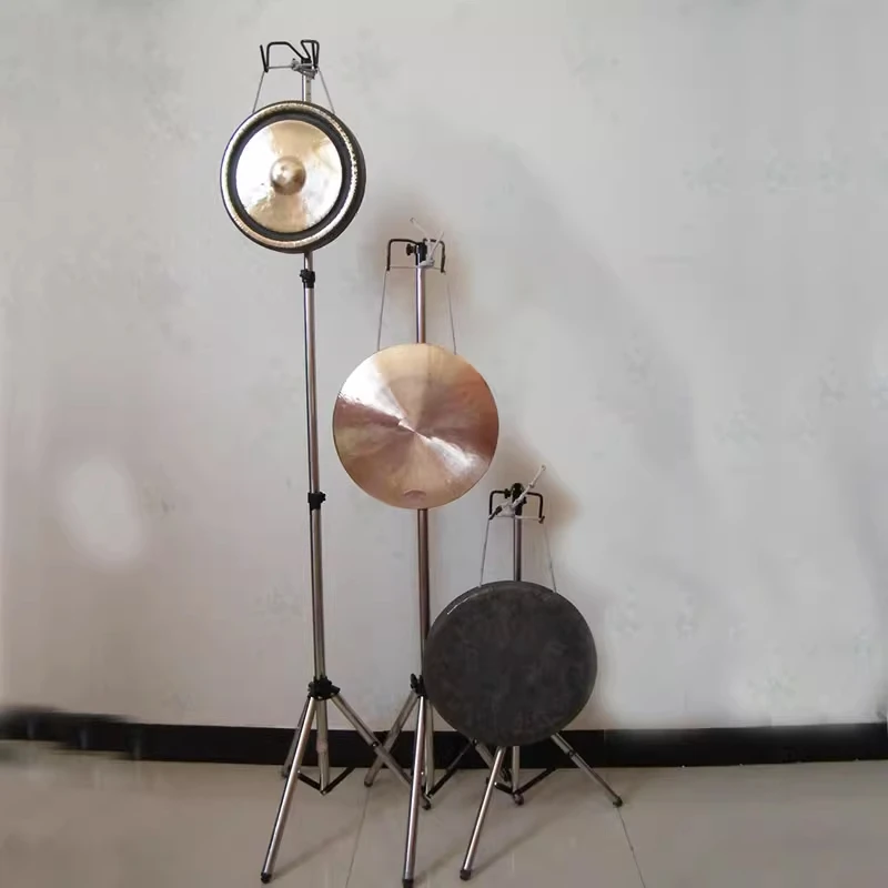 

Adjustable high and low gong rack Folding bold stainless steel gong rack