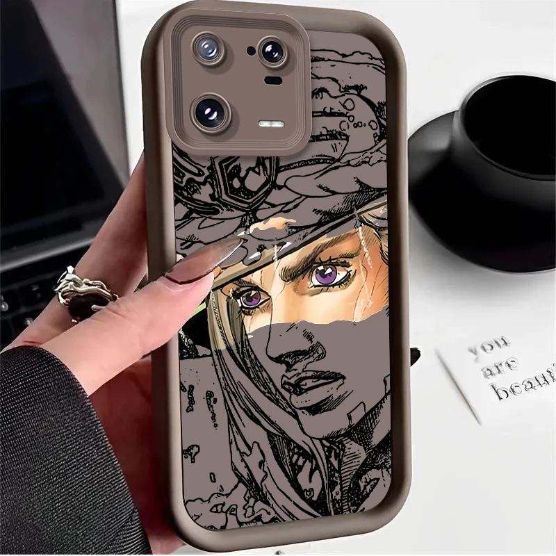 حافظة J-JoJo's Bizarre Adventure لهاتف Xiaomi Mi 15 Pro 14 14T 13 13T 12 11 Lite 11T POCO X7 X6 5G X5 X3 NFC F6 F5 4G غطاء Funda