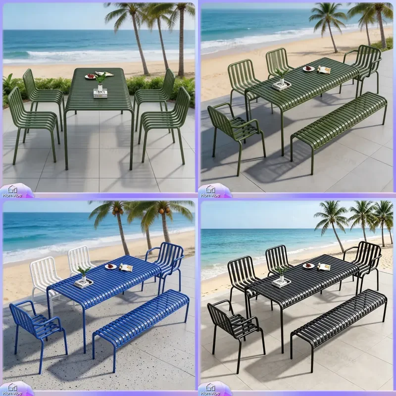 Outdoor Patio Furniture Set Small Round Table and Chairs Weather Resistant Garden Balcony Bistro Dining Combo for Courtyard