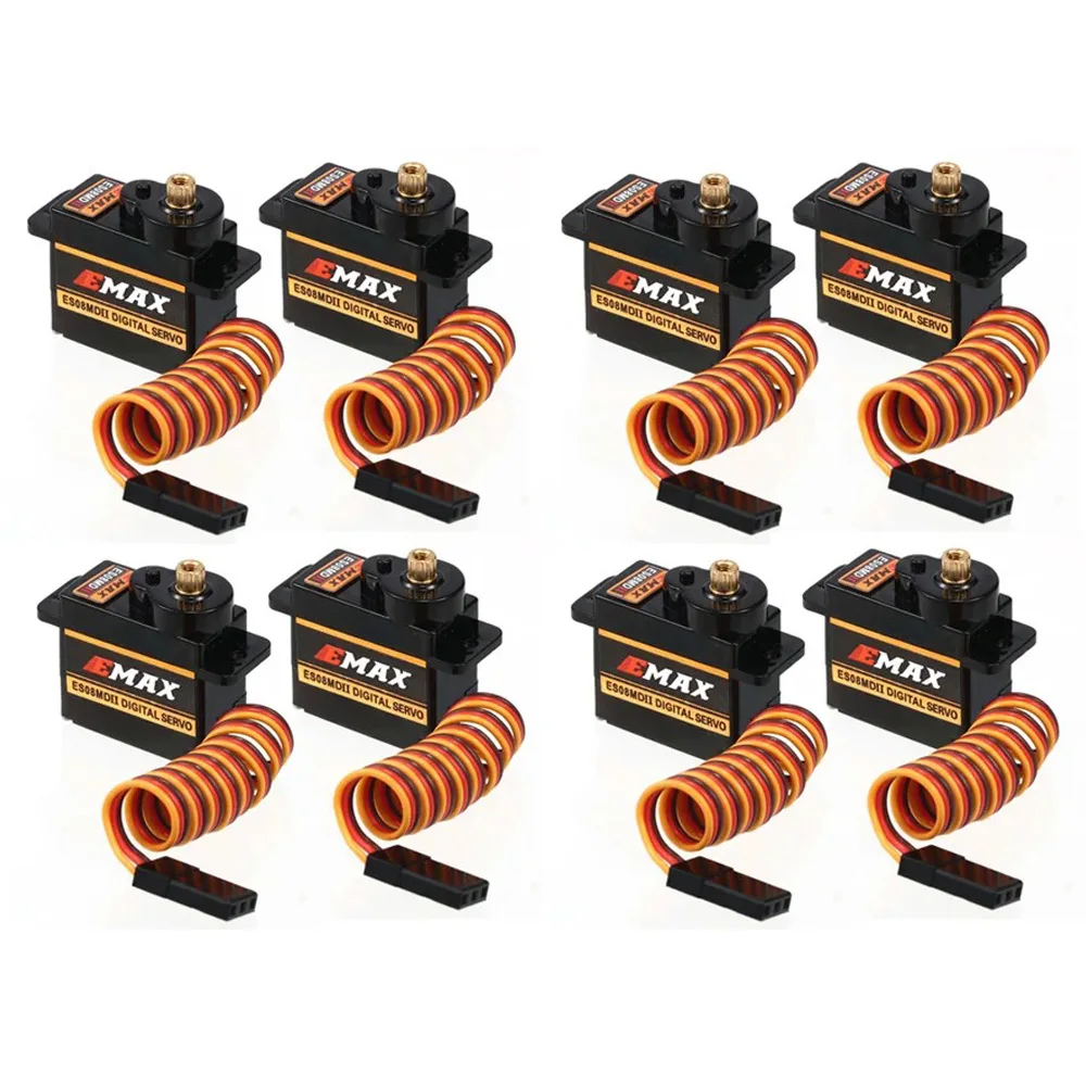 4/8 Pieces EMAX ES08MDII ES08MD II Metal GEAR Digital Servo up SG90 ES08A ES08MA MG90S TREX 450 For Rc Drone Accessories
