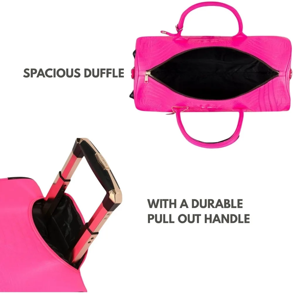 حقيبة دفل كبيرة مع عجلات للسفر، وصالة الألعاب الرياضية، والرياضة، والاستخدام اليومي، وإجازة عطلة نهاية الأسبوع، وأمتعة حمل لجميع الأغراض #3