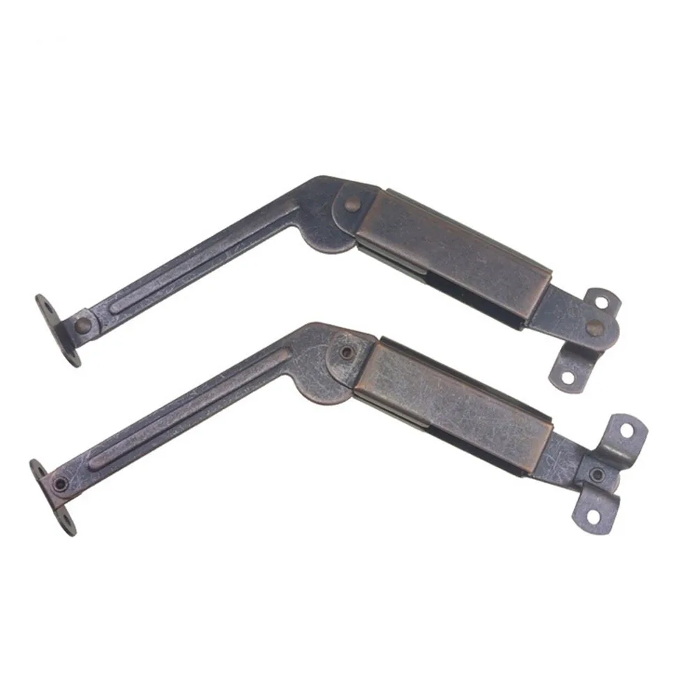 

5pcs Safety Curved Arm Support Durable Smooth Long Spring For Cabinet Wood Box Copper Furniture Hinge Bracket