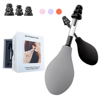 Ear Pressure Relief Suction Device Ear Pressure Tool with Carrying Case Migraine and Headache Relief with 3 Sizes Earplug