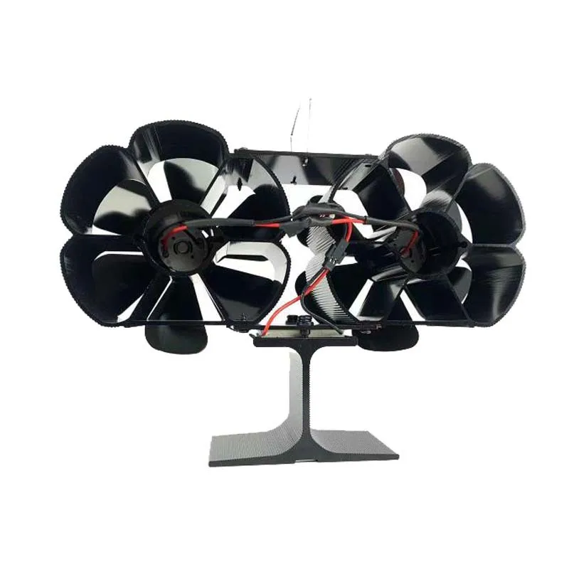 موقد صغير مروحة تعمل بالطاقة الحرارية الموقد مروحة سجل الخشب الموقد مروحة صديقة للبيئة هادئة 6 شفرة الموقد مروحة المنزل شتاء دافئ توزيع الحرارة