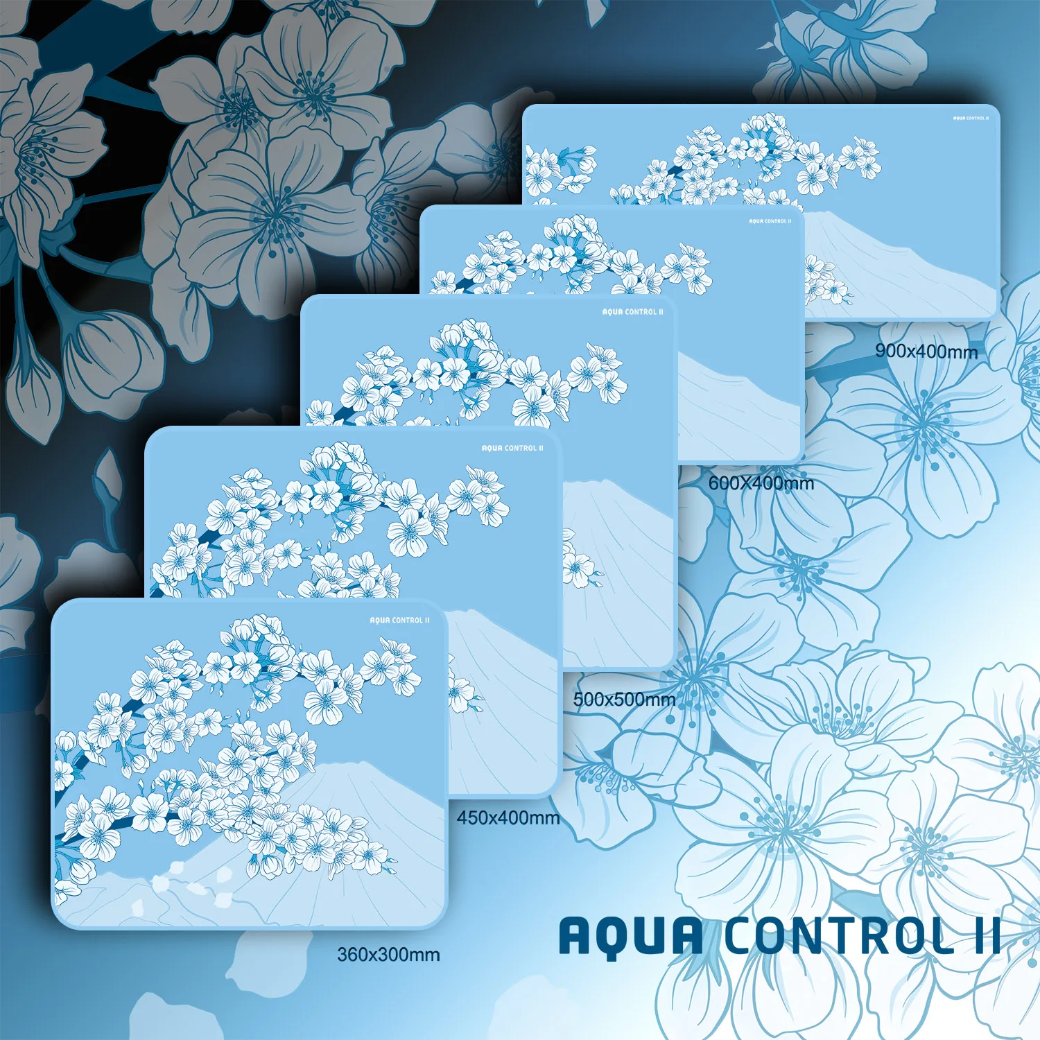 500x500x4mm Xraypad Aqua Control 2 Sakura FPS Valorant Gaming Mouse Pads Sakura Japanese Cherry Blossom deskmat