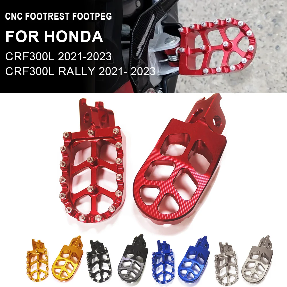 

crf300L Motorcycle Footrest Footpeg Foot Pegs Foot Pedals For Honda CRF300L RALLY CRF300 L CRF 300 L CRF 300L 2021 2022 2023