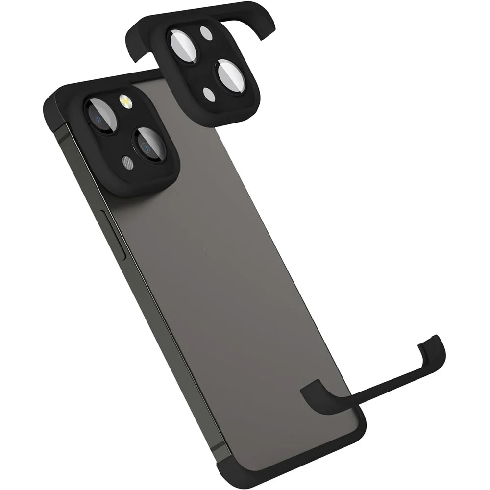 Rahmenlose Hülle Kameraobjektivschutzabdeckung für iPhone 15 Pro Max 14 Plus 13 Mini 12 11 15Pro 14Pro Schutz Telefonzubehör