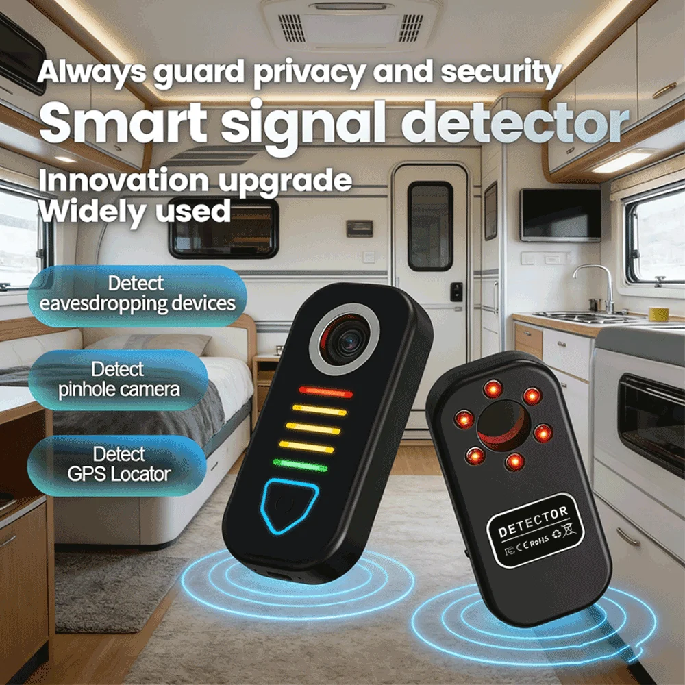 

RF Signal Hidden Camera Detector Anti Spy Pinhole Camara Magnetic GPS Locator Wireless Audio GSM Bug Finder Signal Scanner