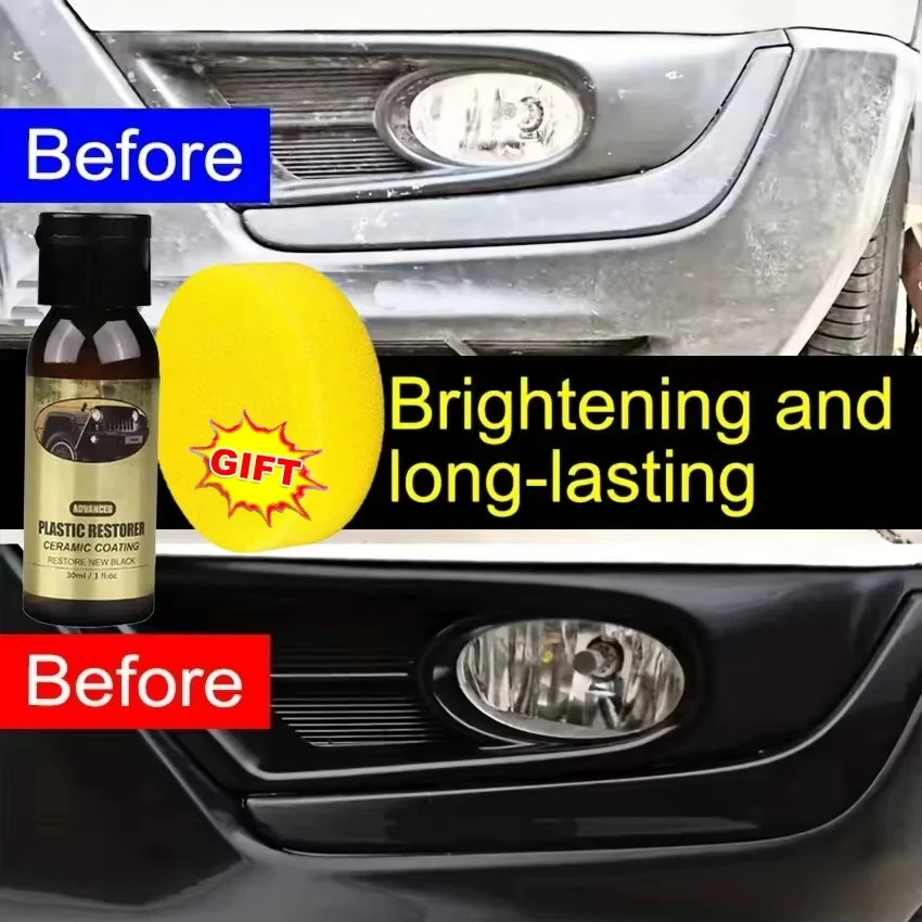 Plastic Restore Revitalizer Plastic Renovator Langlebige Beschichtung für Autogummis Refurbish Clean Gloss Black Shine