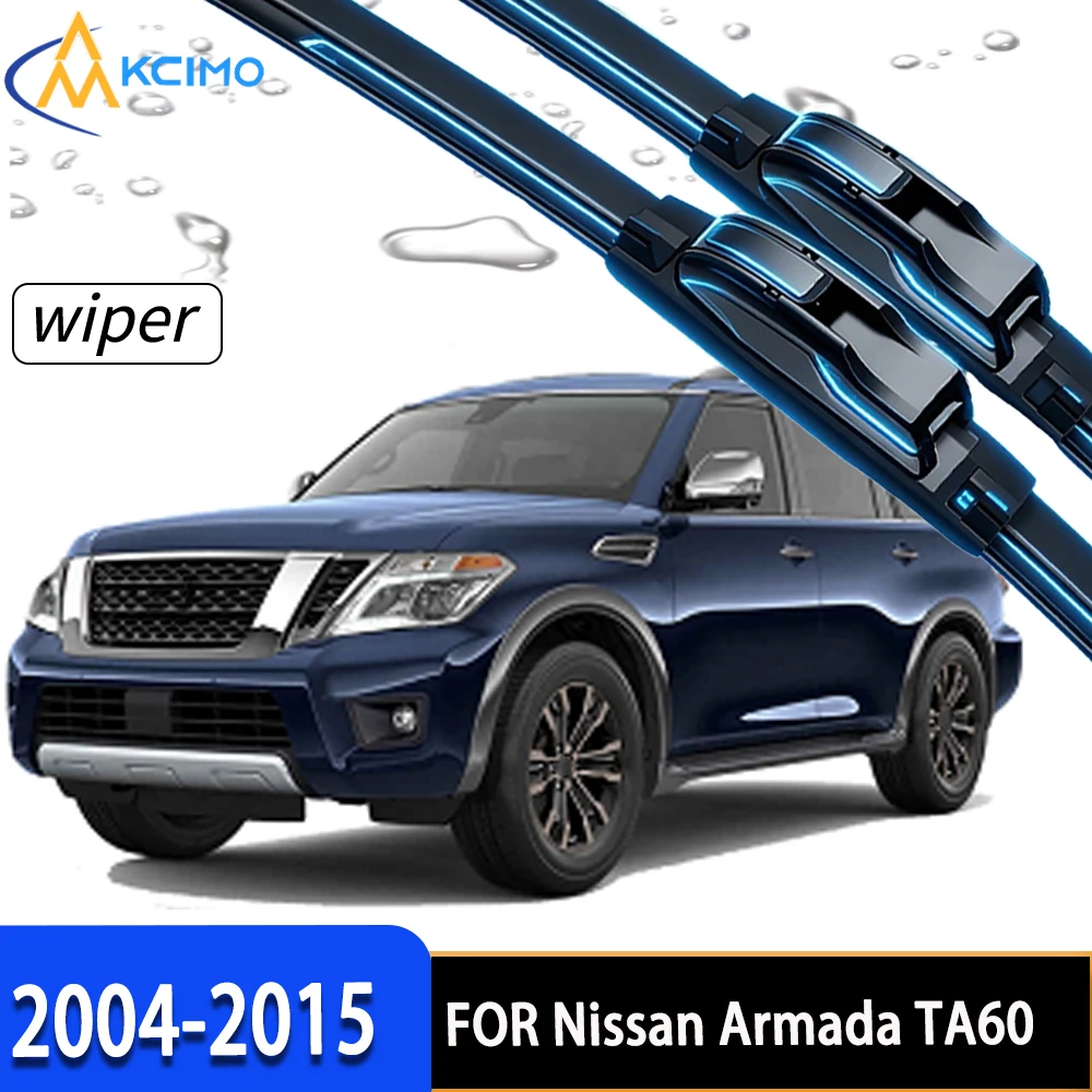

High Performance Front Windscreen Wipers with Durable High-Density Rubber, Custom Fit for Nissan Armada TA60 2004-2015