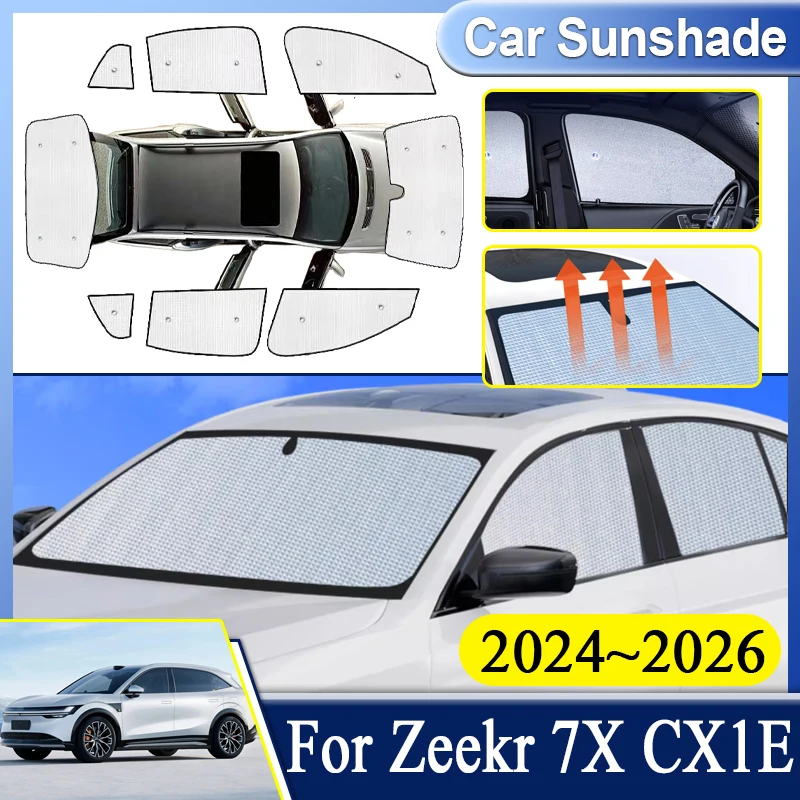 

Солнцезащитные козырьки для автомобиля Zeekr 7X CX1E, аксессуары 2024 2025 2026, автомобильные лобовые стекла, потертые солнцезащитные козырьки с защитой от ультрафиолета